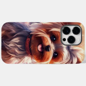 Pour iPhone 14 Pro Max Yorkie Coque (Verso (horizontal))