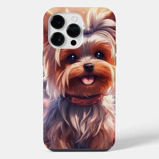 Pour iPhone 14 Pro Max Yorkie Coque (Verso)