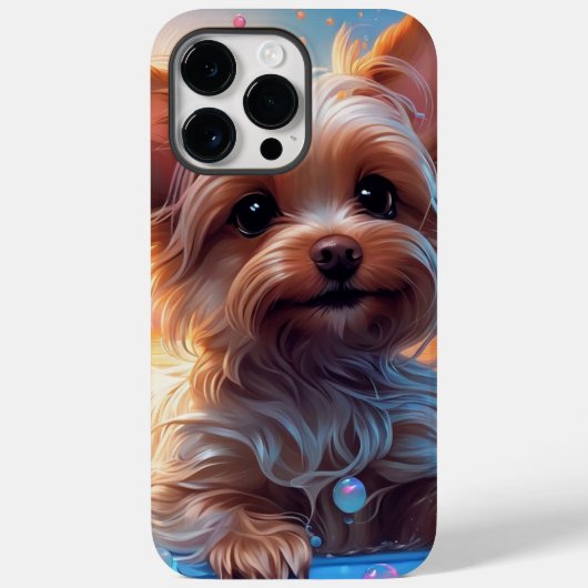 Pour iPhone 14 Pro Max Yorkie Coque (Verso)