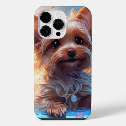 Pour iPhone 14 Pro Max Yorkie Coque (Verso)