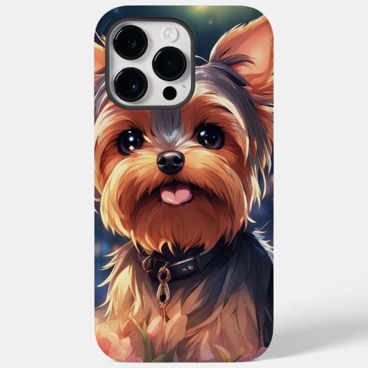 Pour iPhone 14 Pro Max Yorkie Coque (Verso)