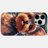 Pour iPhone 14 Pro Max Yorkie Coque (Verso (horizontal))