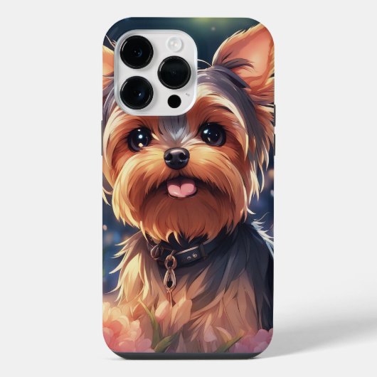 Pour iPhone 14 Pro Max Yorkie Coque (Verso)