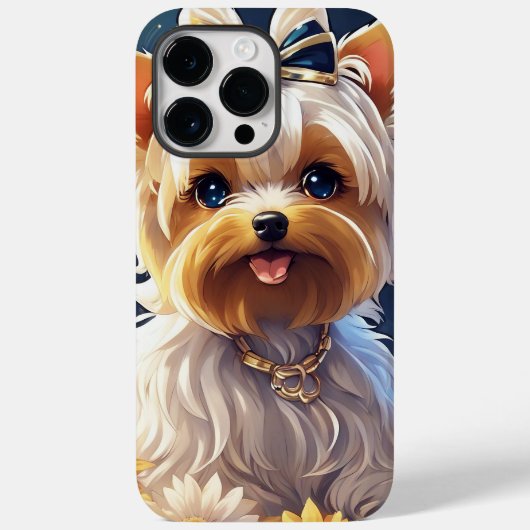 Pour iPhone 14 Pro Max Yorkie Coque (Verso)