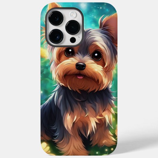 Pour iPhone 14 Pro Max Yorkie Coque (Verso)
