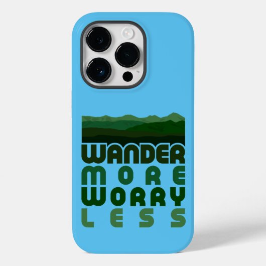 Pour iPhone 14 Pro Se promener plus inquiet moins Coque-Mate coque ip (Verso)