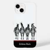 Pour iPhone 14 Règle coque iphone-Zebras (Verso)