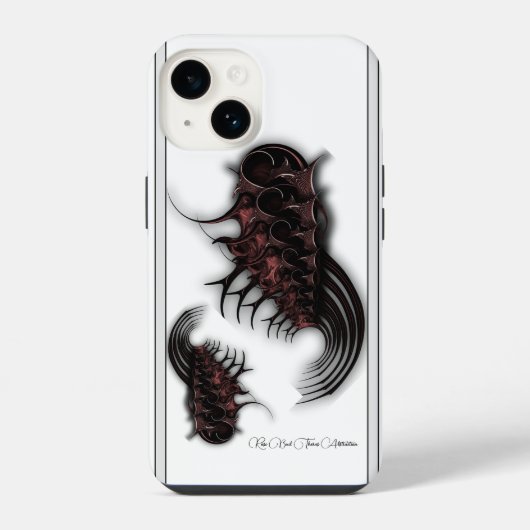 Pour iPhone 14 "Rose Bud Thorns Abstraction", Coque d'iPhone (Verso)