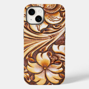 Pour iPhone 14 vintageCountry Tooled Cuir western iphone5 coque