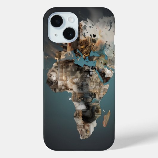 Pour iPhone 15 Coque art abstrait Afrique (Verso)