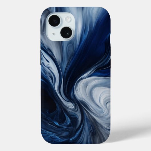 Pour iPhone 15 Coque de téléphone bleue, épaisse, résistante aux (Verso)