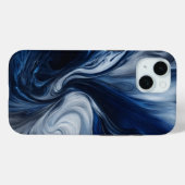 Pour iPhone 15 Coque de téléphone bleue, épaisse, résistante aux (Verso (horizontal))