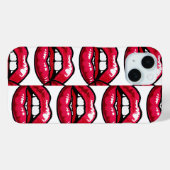 Pour iPhone 15 coque de téléphone hot lips (Verso (horizontal))