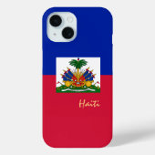 Pour iPhone 15 Coque du Drapeau haïtien, Haïti mode / sports (Verso)