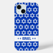 Pour iPhone 15 Coque Israël patriotique, blanc David Star / Israë (Verso)