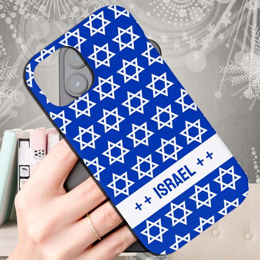 Pour iPhone 15 Coque Israël patriotique, blanc David Star / Israë