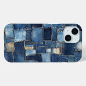 Pour iPhone 15 Coque jean (Verso (horizontal))