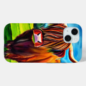 Pour iPhone 15 Coque smartphone Highland Cow (Verso (horizontal))