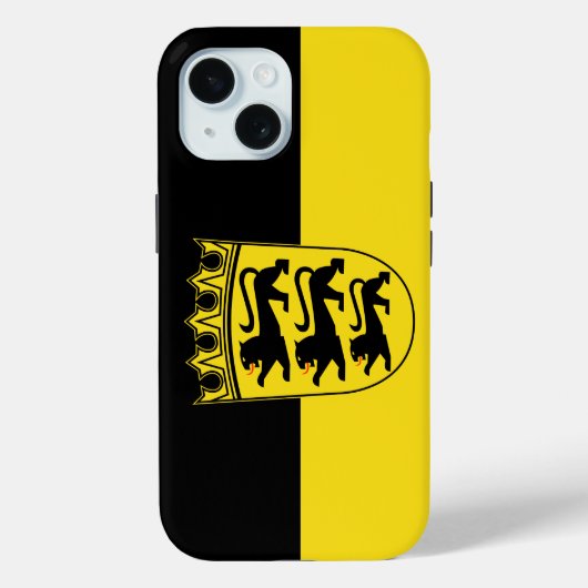Pour iPhone 15 Drapeau du coque iphone-Coque du Bade-Wurtemberg (Verso)
