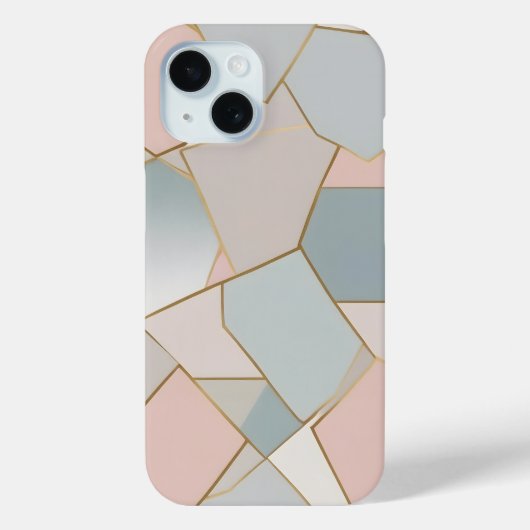 Pour iPhone 15 Pastel Mosaic Harmony Coque (Verso)