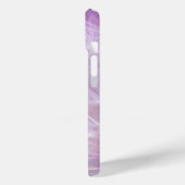 Pour iPhone 15 Semences de Dandelion doux sur pourpre | Coque de (Verso / Gauche)