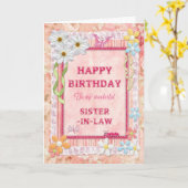 Pour la belle-soeur, carte d'anniversaire d'artisa (Fleur jaune)