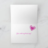 Pour la carte Coeurs et Fleurs de Valentine (Intérieur)