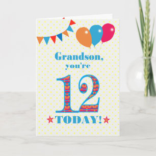 Pour la carte de ballons de Bunting 12e anniversai