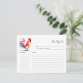 Pour la carte de recette de la mariée Coq (Debout devant)