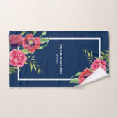 Pour la famille des fleurs rouges roses modernes s (Serviette à main)