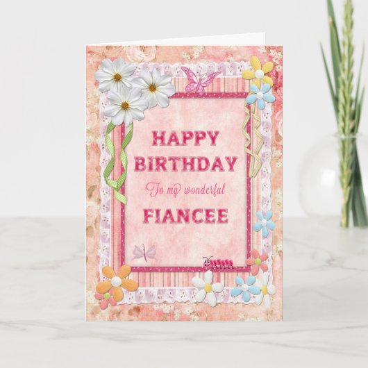 Pour la fiancée, carte d'anniversaire de métier (Devant)