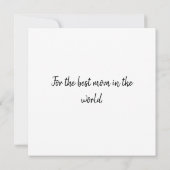 Pour la meilleure maman du monde. carte (Dos)