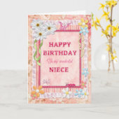 Pour la nièce, artisanat carte d'anniversaire (Fleur jaune)