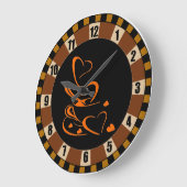 "Pour l'amour du café" Grande horloge (Angle)