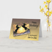 Pour le beau-fils, carte d'anniversaire avec (Fleur jaune)