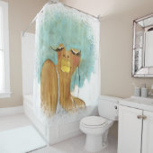 Pour le rideau en douche bleu (En situation)