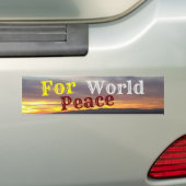 Pour le Sticker pare-chocs World Peace (En voiture)