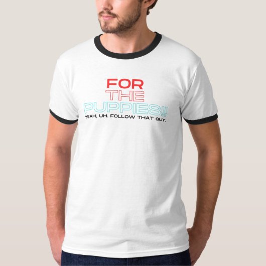 Pour le T-shirt Puppies Ringer (Devant)