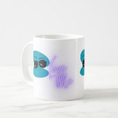 Pour les célibataires ! J'Aime Les Mugs (Bleus) (Devant gauche)