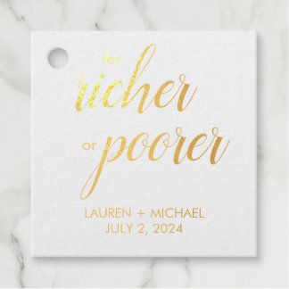 Pour les étiquettes Foil plus riches ou plus pauvr