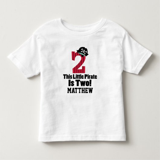 Pour Les Tous Petits 2ème T-shirt mignon de partie de pirate (Devant)