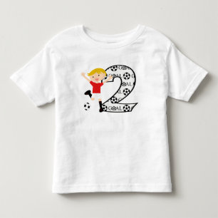 Pour Les Tous Petits 2ème T-shirt rouge et blanc d'anniversaire du