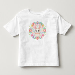 Pour Les Tous Petits Baby Bunny en T-shirt de couronne fleurie