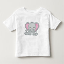 Baby girl rose oreilles éléphant T-shirt
