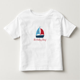 Pour Les Tous Petits Bateau à voile Anniversaire Garçon T-Shirt