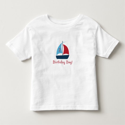 Pour Les Tous Petits Bateau à voile Anniversaire Garçon T-Shirt (Devant)