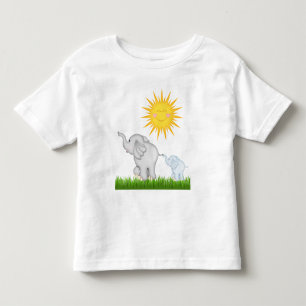 Pour Les Tous Petits bébé Eléphants se promenant unisex t-shirt enfant