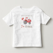 Pour Les Tous Petits Charming Red Tractor Anniversaire T-Shirt (Devant)