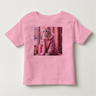 Pour Les Tous Petits Chat Bébé Rose Toddler T-shirt Jersey fin"