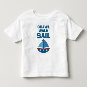Pour Les Tous Petits Crawl Walk Voile drôle t-shirt enfant